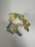 French Art Deco Brass & Frosted Glass Shield Shaped Wall sconce, a Pair