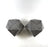 Art Deco Style Sculptural Resin Black and White Side or End Table, a Pair