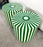 Art Deco Style Green & White Cylindrical Resin Side, End Table or Stool, a Pair
