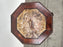 Antique Chinese Rosewood Hand Carved Octagonal w Marble Insert Pedestal or Table