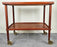 Mid-Century Modern Danish Teak Rolling Table Bar Cart After Poul Hundevad