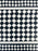 Art Deco Style Black & White Resin Console Table in Diamond Pattern