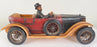 Antique 1913 Model Touring Car and Driver Wooden Hand Painted Sculpture