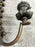 Art Nouveau Two Arms Bronze w Frosted Milk Glass Shades Wall Sconce, a set of 3