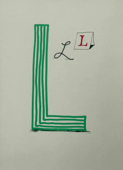 David Hockney — Letter L from Hockney’s Alphabet, 1991 - Lithograph, Framed 1991