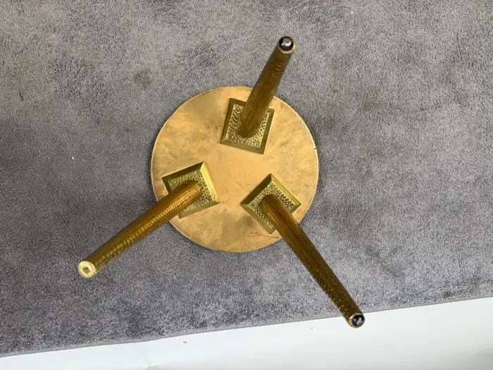 Mid Century Modern Brass Round Nest Side Table, Set of 2