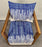 Art Deco style Walnut Lounge Chair with Blue & White Boucle Fabric