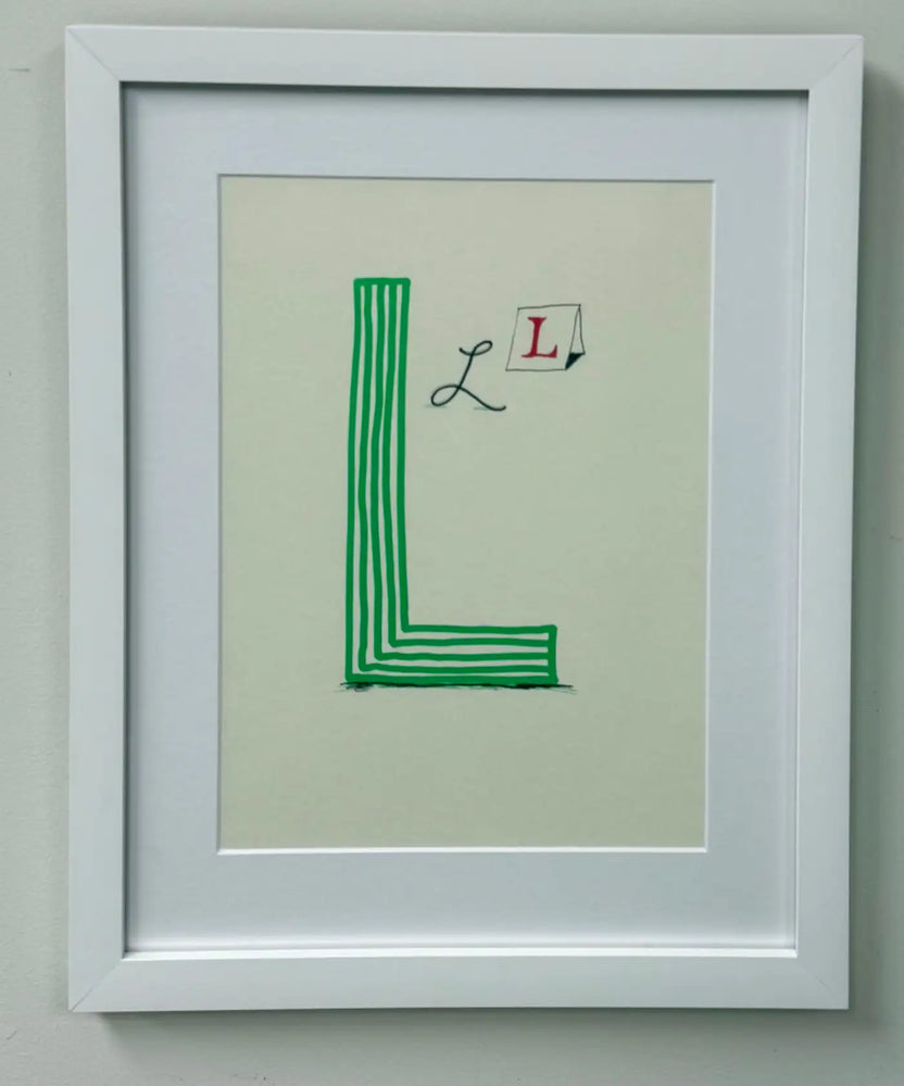 David Hockney — Letter L from Hockney’s Alphabet, 1991 - Lithograph, Framed 1991