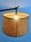 Industrial Style Adjustable Cantilever Arm Floor Lamp with Burlap Drum Shade