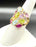 Multi-Gemstone 18K Gold Statement Cocktail Ring, Aquamarine Peridot Amethyst