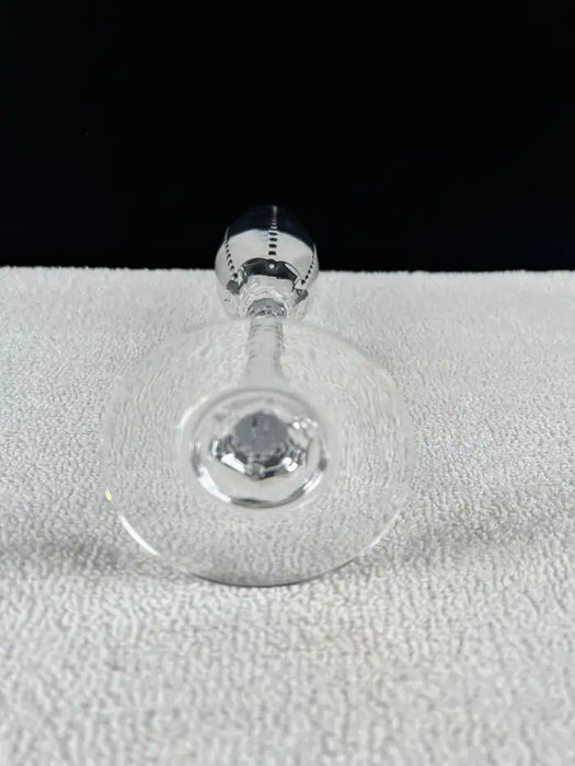 Faberge Atelier Bristol Crystal 10 inch Champagne Flutes, a Set of 2