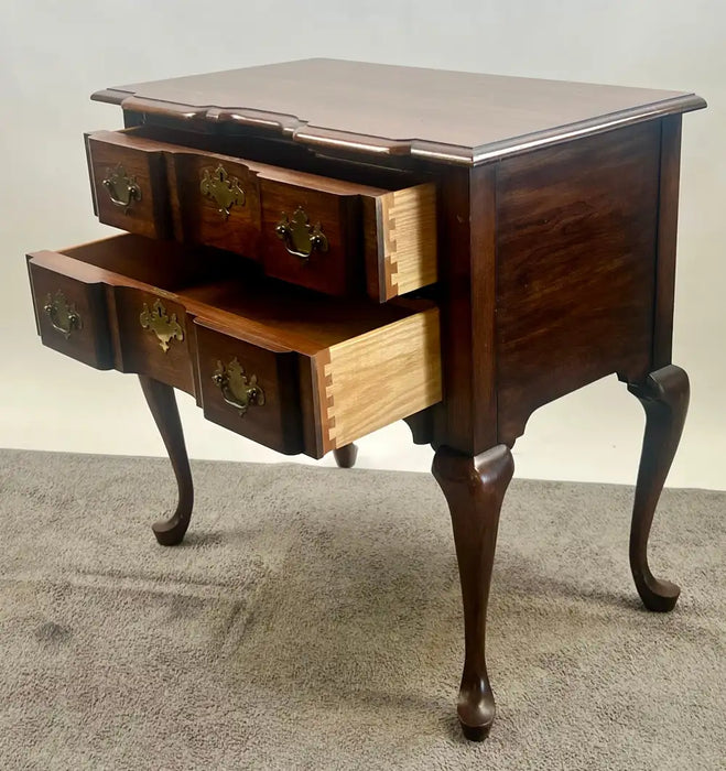 Vintage Pennsylvania House Queen Anne Style 2-Drawer Table or Low-Boy Chest