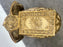 Large Sculptural Elephant Table Base in Carved resin w Antique Gilt Finish