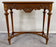 French Country Style Walnut Craved Small Console & Mirror with Antiqued Glass