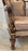 Italian Rococo Style Carved Wood Bergere Chair with Leather Upholstery, a Pair
