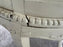 French Louis XV Provincial Style Distressed Off-white Serving Table w Tray