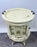 French Louis XV Provincial Style Distressed Off-white Serving Table w Tray