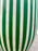Art Deco Style Green & White Cylindrical Resin Side, End Table or Stool, a Pair