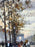 Impressionist Paris Street Scene Oil Painting, Signed, in Ornate Gilt Frame 1970's