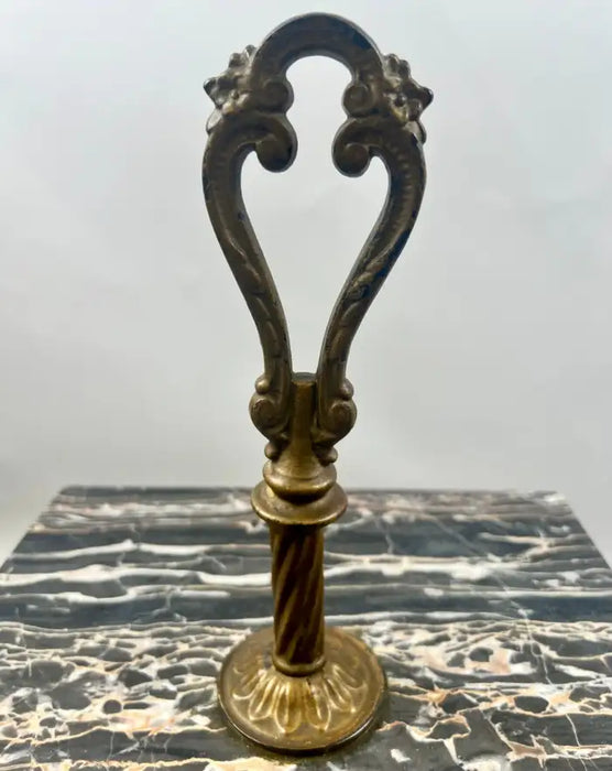 Art Nouveau Marble Top and Brass Smoking or Side Table