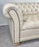 English Style Chesterfield Off-White Tufted Leather Sofa