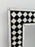 Art Deco Style Black & White Resin Diamond Design Wall or Console Mirror, a pair