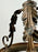French Regency Style Bell Jar Pendant with Seeded Glass and Acanthus Leaf Bronze