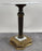 Italian Hollywood Regency Round Marble Brass & Bronze Base Wine Table or Stand