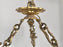 French Empire Style Ormolu Bronze Chandelier with Cut Crystal Bowl, 6 Arms