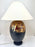 Frederick Cooper Mid Century Modern Ginger Jar Gold & Black Table Lamp, a Pair