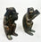 Vintage Brass Monkey Reading Book Figurine & Paperweight , a Pair