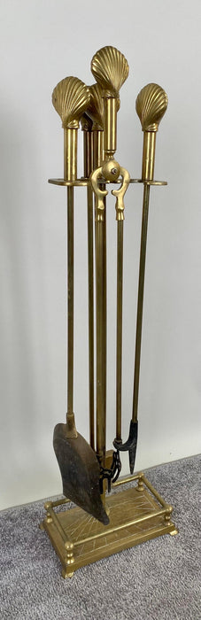 Art Deco Fireplace Brass Sea Shell Design Tools