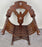 Antique Syrian Savonarola Curule Mother of Pearl Inlay Throne Armchair, a Pair