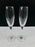 Faberge Atelier Bristol Crystal 10 inch Champagne Flutes, a Set of 2