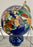 20th Century Lapis Blue Gemstone World Globe with Gilt Meridian Stand