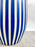 Art Deco Style Blue & White Cylindrical Resin Side, End Table or Stool, a Pair