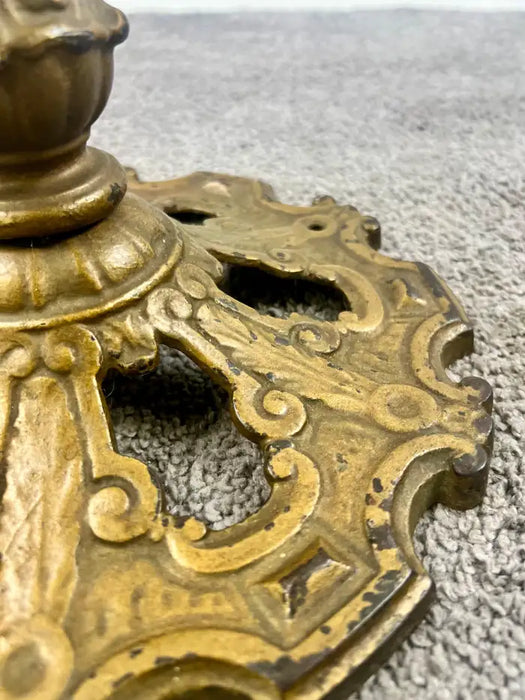 Art Nouveau Marble Top and Brass Smoking or Side Table