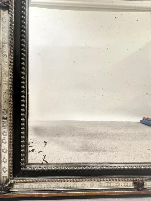 French Napoleon III Style Wrought Iron and Antiqued Glass Wall Mirror