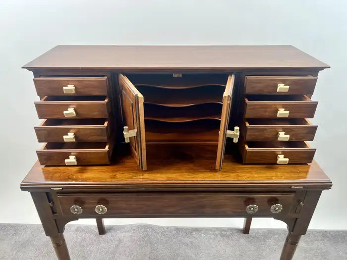 Queen Anne Style Pennsylvania House Secretary Writing Desk in Cherry Wood