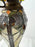 Art Nouveau Tiffany Style Brown & Green Stained Glass Table Lamp, a Pair