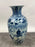 Chinese Early Ming Dynasty Style Warrior Motif Blue & White Porcelaine Vase