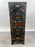Vintage Asian Black Lacquered Cabinet or Chest with Hand-Painted Floral Motif