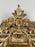 Neoclassical Revival Champagne Gold Large Mirror with Urn and Floral Pediment