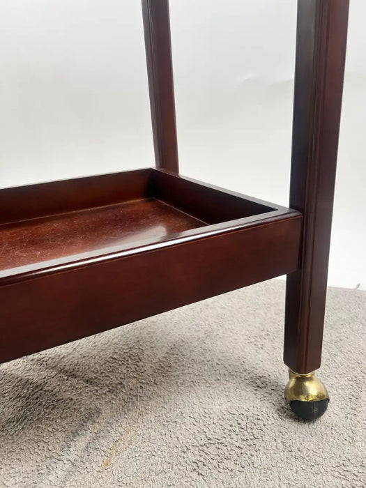 English Style Bombay Company Butler's Tray Table Cherry Wood Drop Leaf Serving