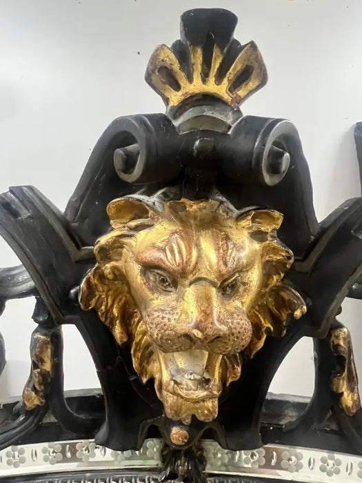 French Napoleon III Style Wrought Iron and Antiqued Glass Wall Mirror