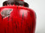 Vintage Chinese Oriental Red Pottery Vase with Lid in Antiqued Design