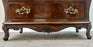Karges Louis XVI Style Bombe Burl Walnut Three-Drawer Commode or Chest, 1980's