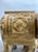 Large Sculptural Elephant Table Base in Carved resin w Antique Gilt Finish