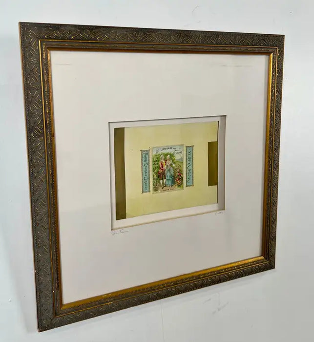 Victor Vissier French Soap Label Framed w/ COA , 1940's 1940