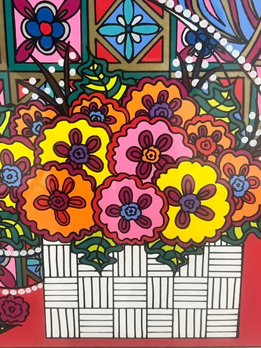 Mara Lynn Abboud Calico Cats Screenprint Artist Proof , Signed & Framed 1990's